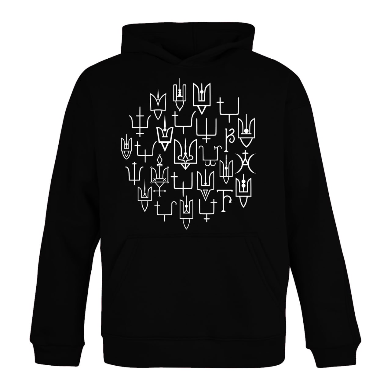 Твоя річ з історією Alfiorov Shop. Худі жіночий класичний чорний з принтом коло білий